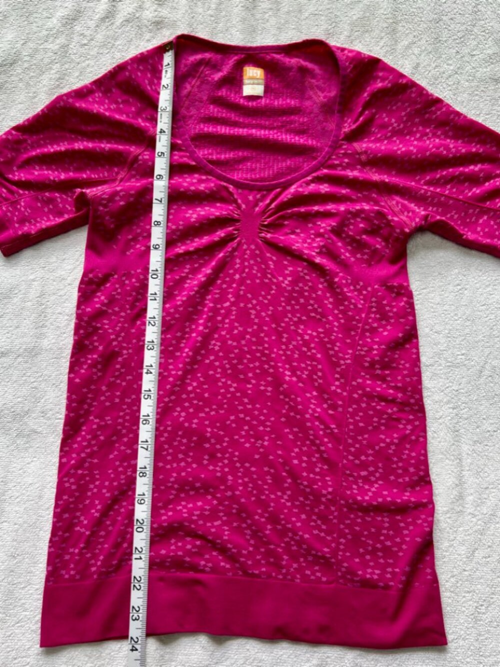 Lucy Pink Activewear Top – Ruched Front